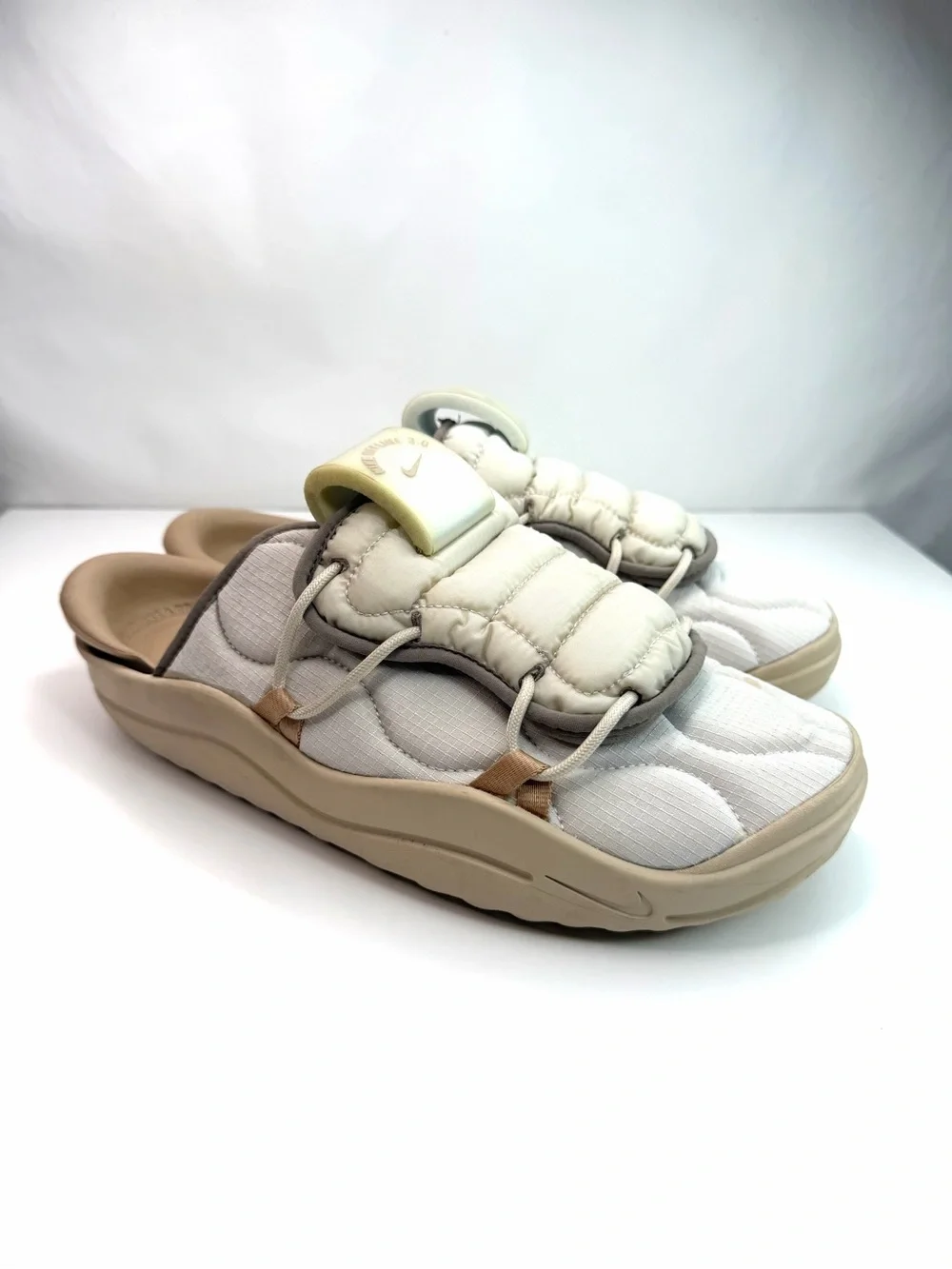 Nike Tan Offline 3.0 Mule Photon Dust Rattan Quilted Slide Sandal